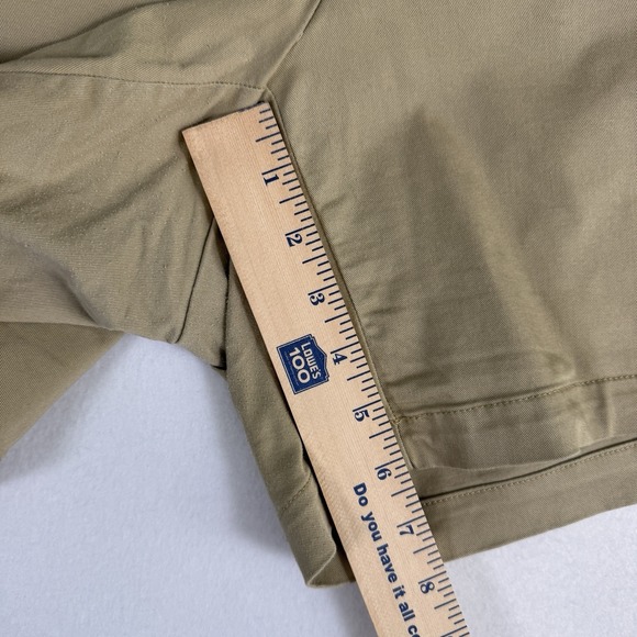 Lands' End Chino Shorts Women's 24W Khaki Flat Front 6.5" Inseam Stretch - Picture 6 of 6